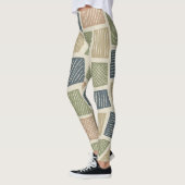 Leggings Retro Graphisme de texture botanique bouillie (Gauche)
