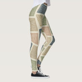 Leggings Retro Graphisme de texture botanique bouillie (Droite)