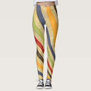 Leggings Retro Grunge Stripes + vos idées