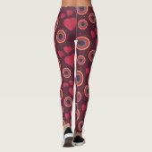 Leggings Retro Hearts and Circles Pattern (Dos)