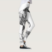 Leggings Rétro image d'anatomie de muscle de cheval (Droite)