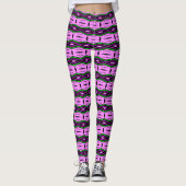 Leggings Retro inspired pink geometric seamless pattern (Devant)
