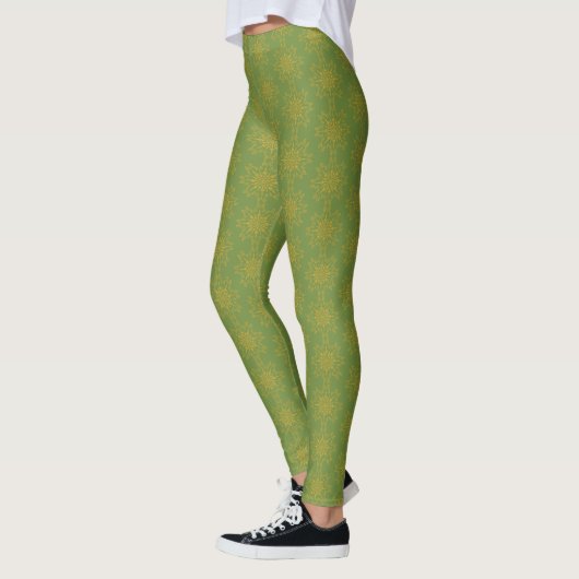 Leggings rétro Mandala Avocado (Gauche)