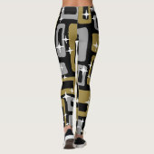 Leggings Retro Mid-Century Moderne Abstrait (Dos)