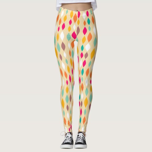 Leggings Rétro motif d'abrégé sur style (Devant)
