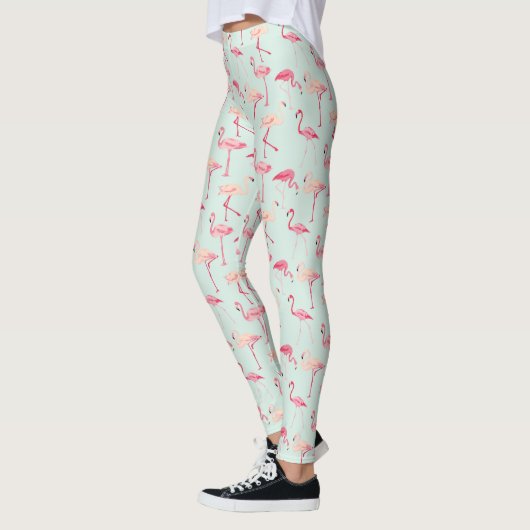 Leggings Rétro motif de Flamant rose (Gauche)