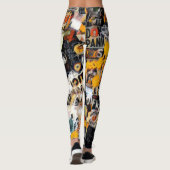 Leggings Retro, motif mural des stickers grunge, thème des  (Dos)