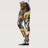 Leggings Retro, motif mural des stickers grunge, thème des  (Gauche)