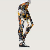 Leggings Retro, motif mural des stickers grunge, thème des  (Droite)