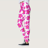 Leggings Rétro motif rose floral (Gauche)