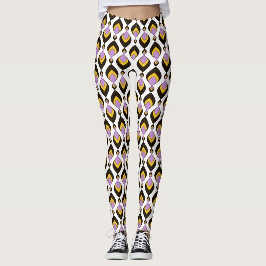 Leggings Retro, ornement rétro (Devant)