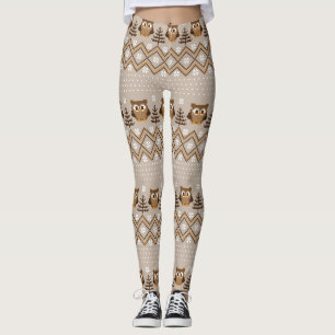Leggings Retro Owl Conception de noeud