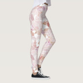 Leggings Retro Pastel Blush violet rose Mosaic Art Motif (Droite)