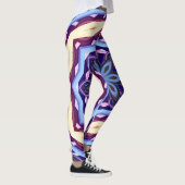 Leggings Retro Psychedelic Mandala Trippy Hippie Boho (Droite)