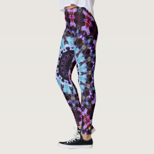 Leggings Retro Psychedelic Mandala Trippy Hippie Boho Chic