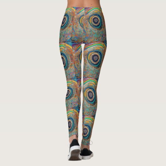 Leggings Retro Psychédélique (Dos)