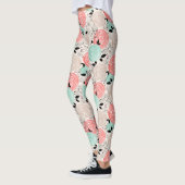 Leggings Rétro, rose (Gauche)