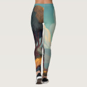 Leggings Retro Sunshine Patterns – Bold Colorful (Dos)