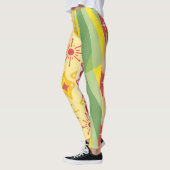 Leggings Retro Sunshine Patterns – Bold Colorful  (Gauche)