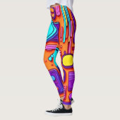 Leggings Retro Tech Pop : Nostalgic Gadget Collage (Gauche)