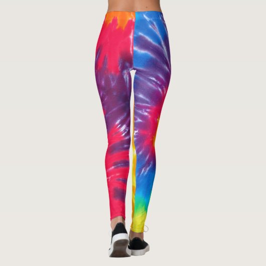Leggings Retro Tie Dye Abstrait (Dos)