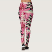 Leggings Retro Vintage Christmas: 1950's Pink Xmas (Dos)