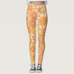 Leggings Retro Vintage Daisy Floral Botanical Les années 70<br><div class="desc">Retro Vintage Daisy Floral Botanical Les années 70 Abstrait</div>