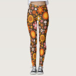 Leggings Retro Vintage Floral Botanical 60S Les années 70 A<br><div class="desc">Retro Vintage Floral Botanical 60S Les années 70 Abstrait</div>
