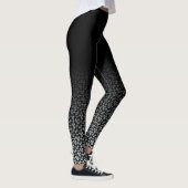 Leggings Rétros motifs carrés arrondis noirs et blancs (Droite)