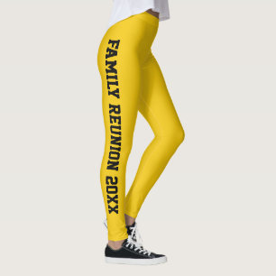 Leggings Réunion de famille athlétique jaune solaire person