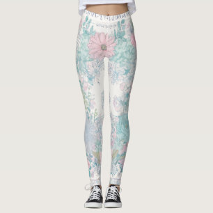 Leggings rêve chic délabré brume couleurs pastel journal dé