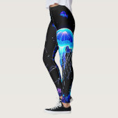 Leggings Rêve de méduse bioluminescente (Gauche)