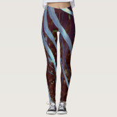 Leggings Rêve de Palmetto Bleu (Devant)