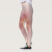 Leggings Rêve floral rose doux Fleur d'art fractal Abstrait (Gauche)