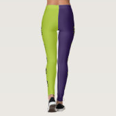 Leggings Reversi Jester déco violet et vert (Dos)