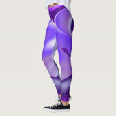 Leggings Rêves arc-en-ciel à fleurs violettes (Gauche)