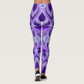 Leggings Rêves arc-en-ciel à fleurs violettes (Dos)