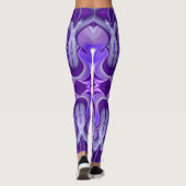 Leggings Rêves arc-en-ciel à fleurs violettes (Dos)