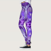 Leggings Rêves arc-en-ciel à fleurs violettes (Gauche)