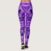 Leggings Rêves arc-en-ciel à fleurs violettes (Dos)