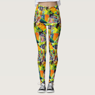 Leggings Rêves contemporains vifs dans l'art à l'aquarelle