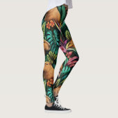 Leggings Rêves de jungle de capybara, motif de surface sans (Droite)