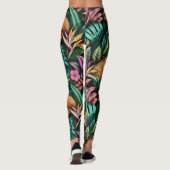 Leggings Rêves de jungle de capybara, motif de surface sans (Dos)