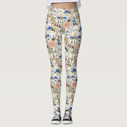 Leggings rêves de Santorin (Devant)