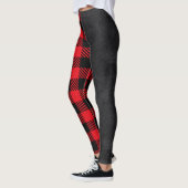 Leggings Revêtement noir rouge et noir (Gauche)