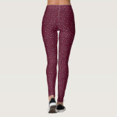 Leggings Rhinestons sur rouge foncé (Dos)
