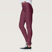 Leggings Rhinestons sur rouge foncé (Gauche)