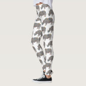 Leggings Rhinoceros dans un Motif psychédélique de Cheetah (Gauche)