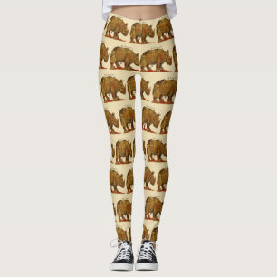 Leggings Rhinoceros d'antiquité de Rhino vintage Durer