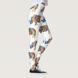 Leggings Rhinoceros Psychedelic Zebra